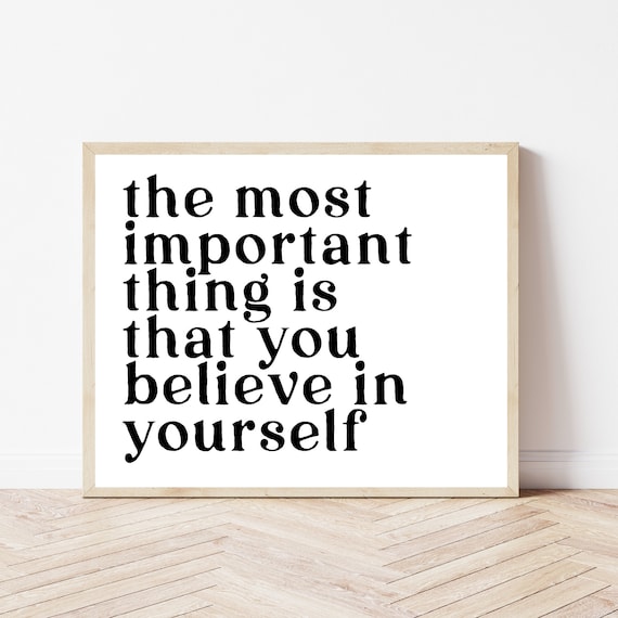 Motivational Wall Art Office Affirmation Poster Bathroom Decor Inspirational Gifts Women Positive Quotes