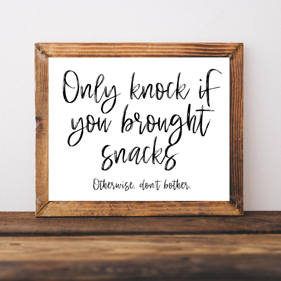 Snacks Sign Funny Welcome Office Wall Art Print