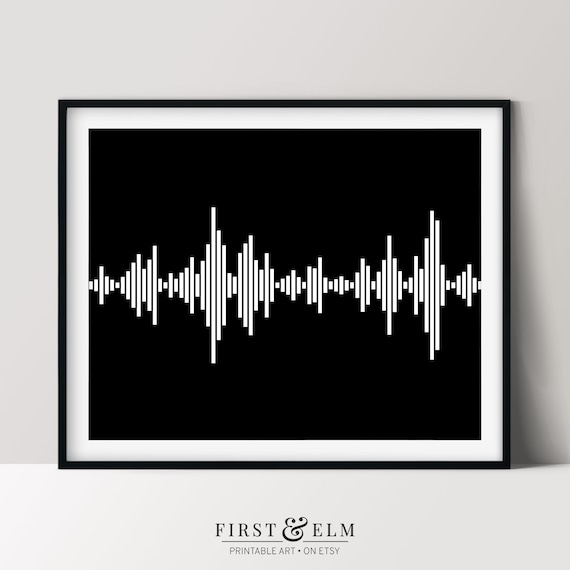 Sound Waves Minimalist Music Lover Art Print