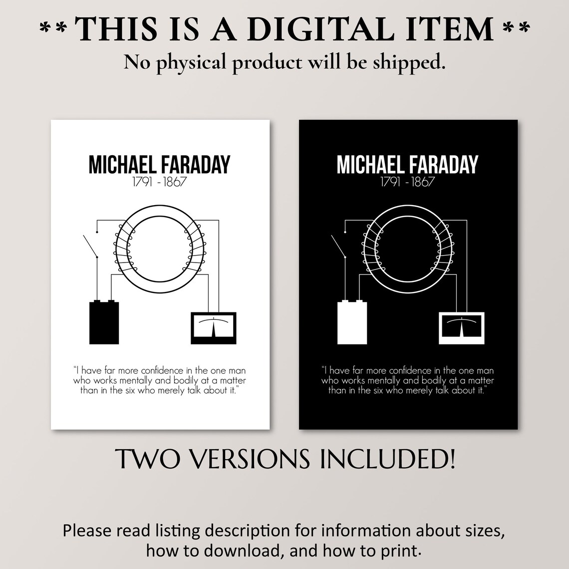 Michael Faraday Science Art Print, Famous Scientist - Image 4
