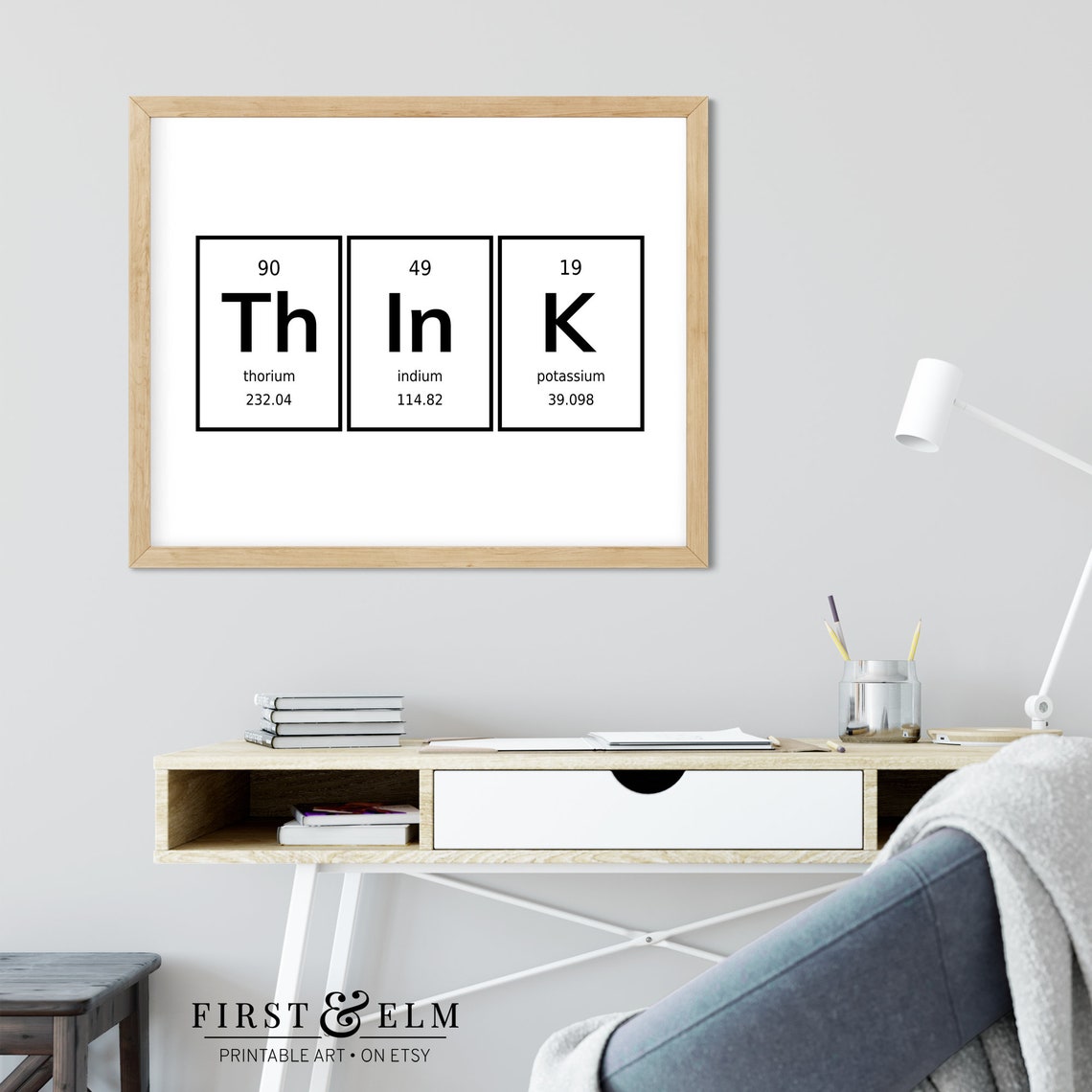 THInK Periodic Table Elements Thorium Indium Potassium Purple Poster - Image 3