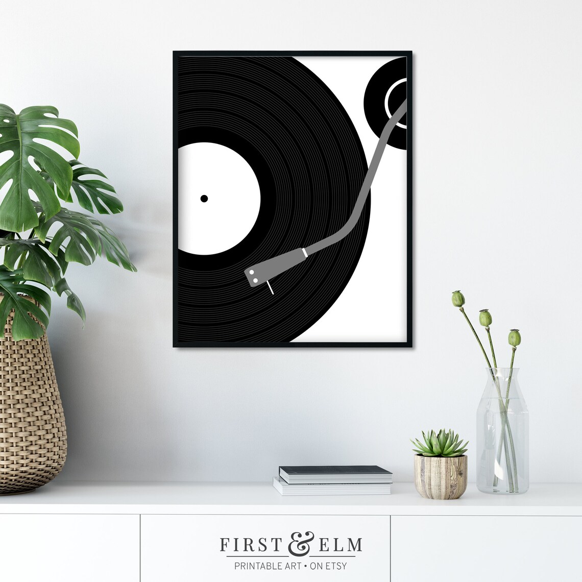 Record Player Turntable Music Art Print, Band Studio - Image 3