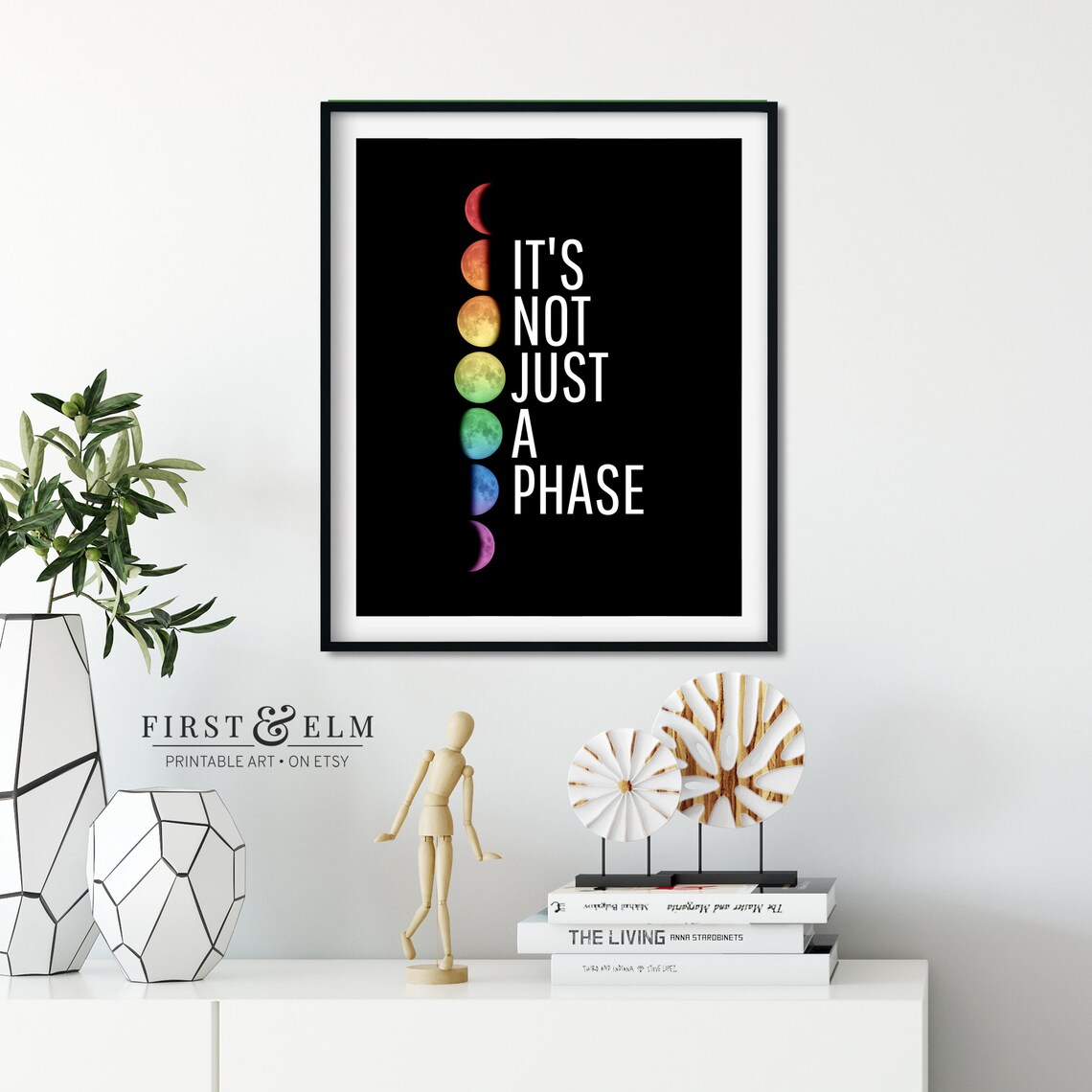 Its Not Just A Phase Gay Pride Rainbow Poster - Image 2