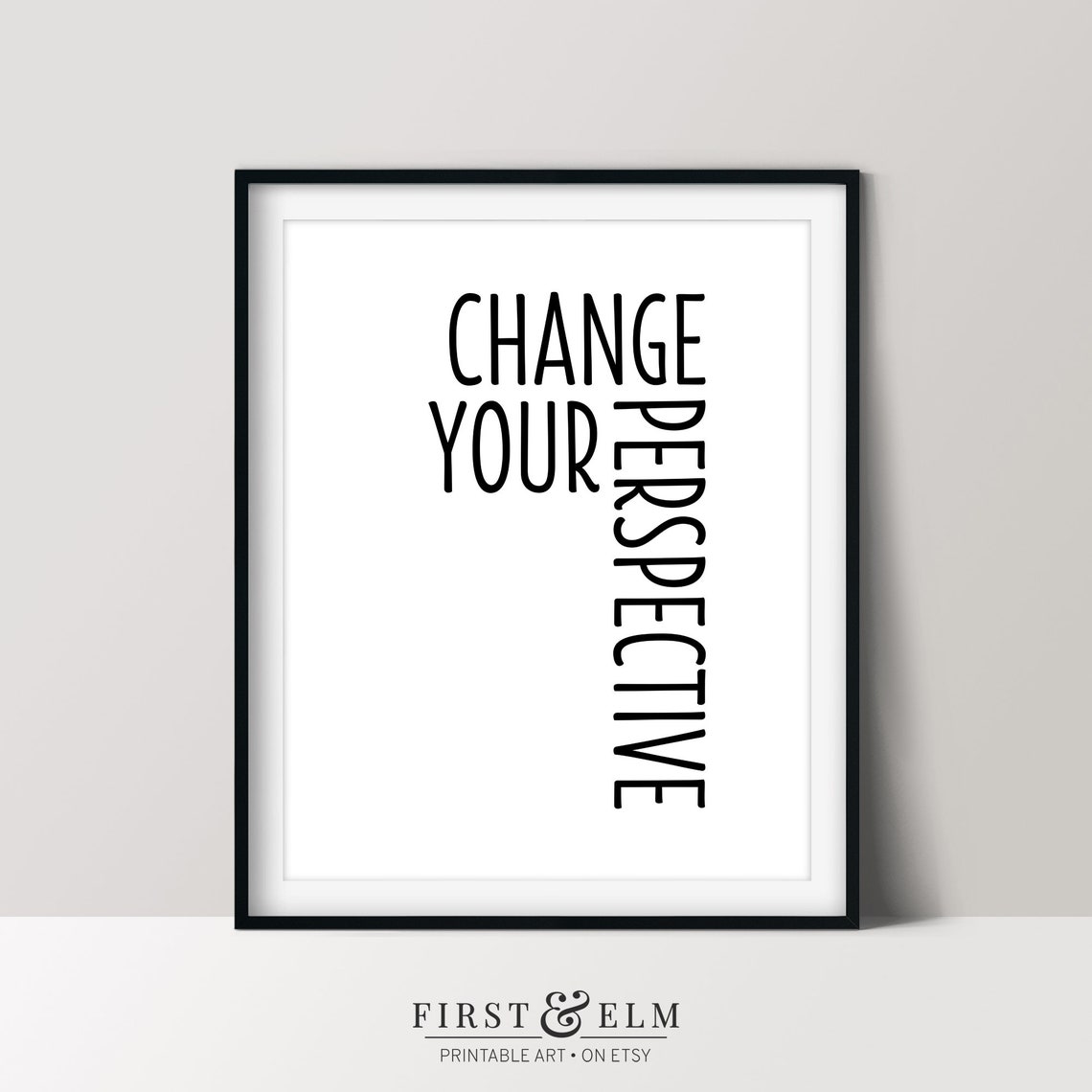 Change Your Perspective Motivational Typography Quote Poster