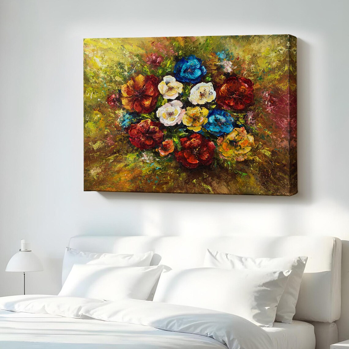 Impressionist Mixed Flower Bouquet Oil Painting Style Poster