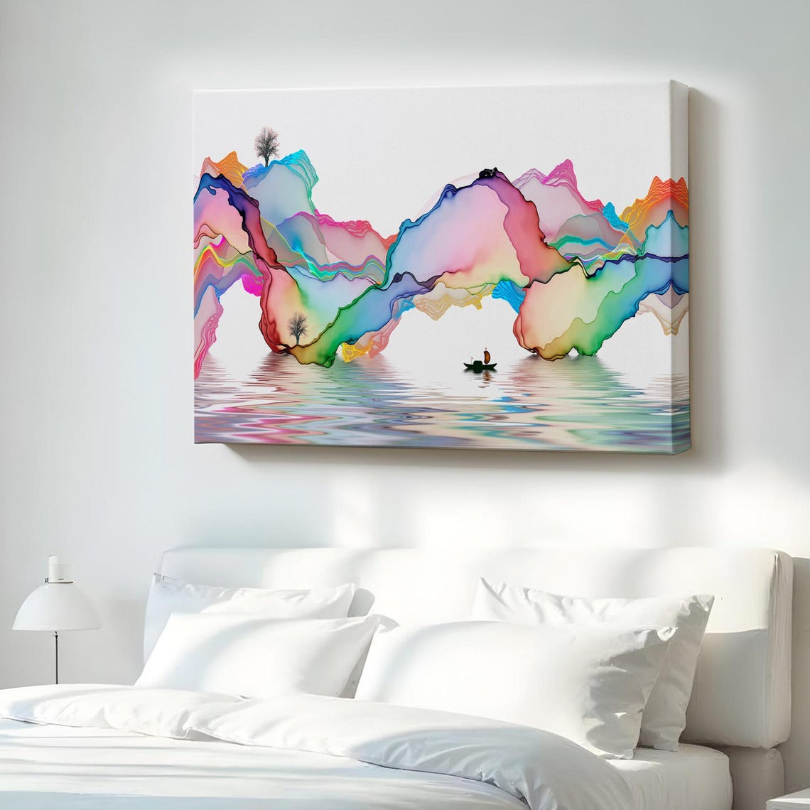 Abstract Ink Art Decorative Canvas Wall Housewarming Gifts Large Framed