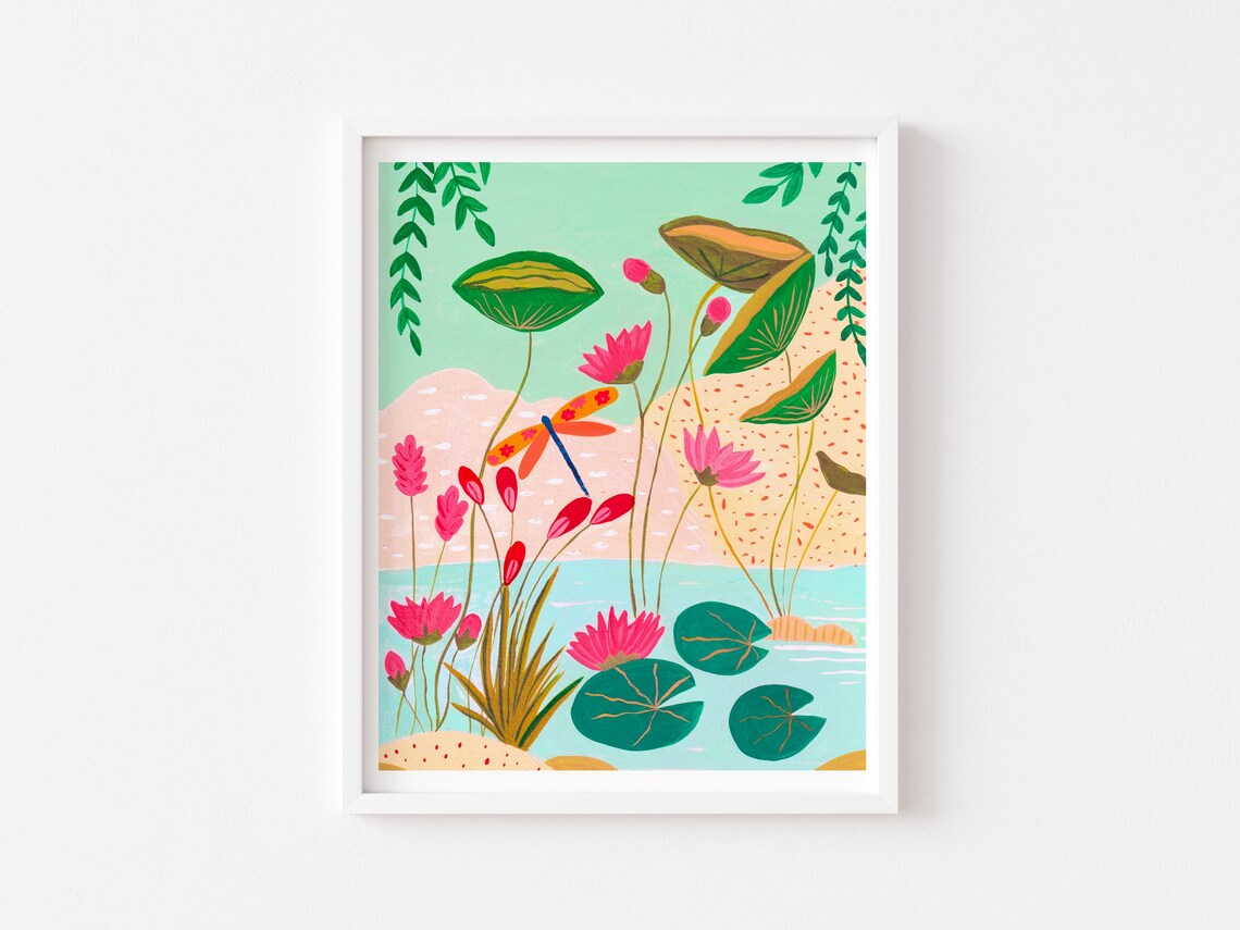Dragonfly Colorful Art Print, Jungle Nursery Decor - Image 3