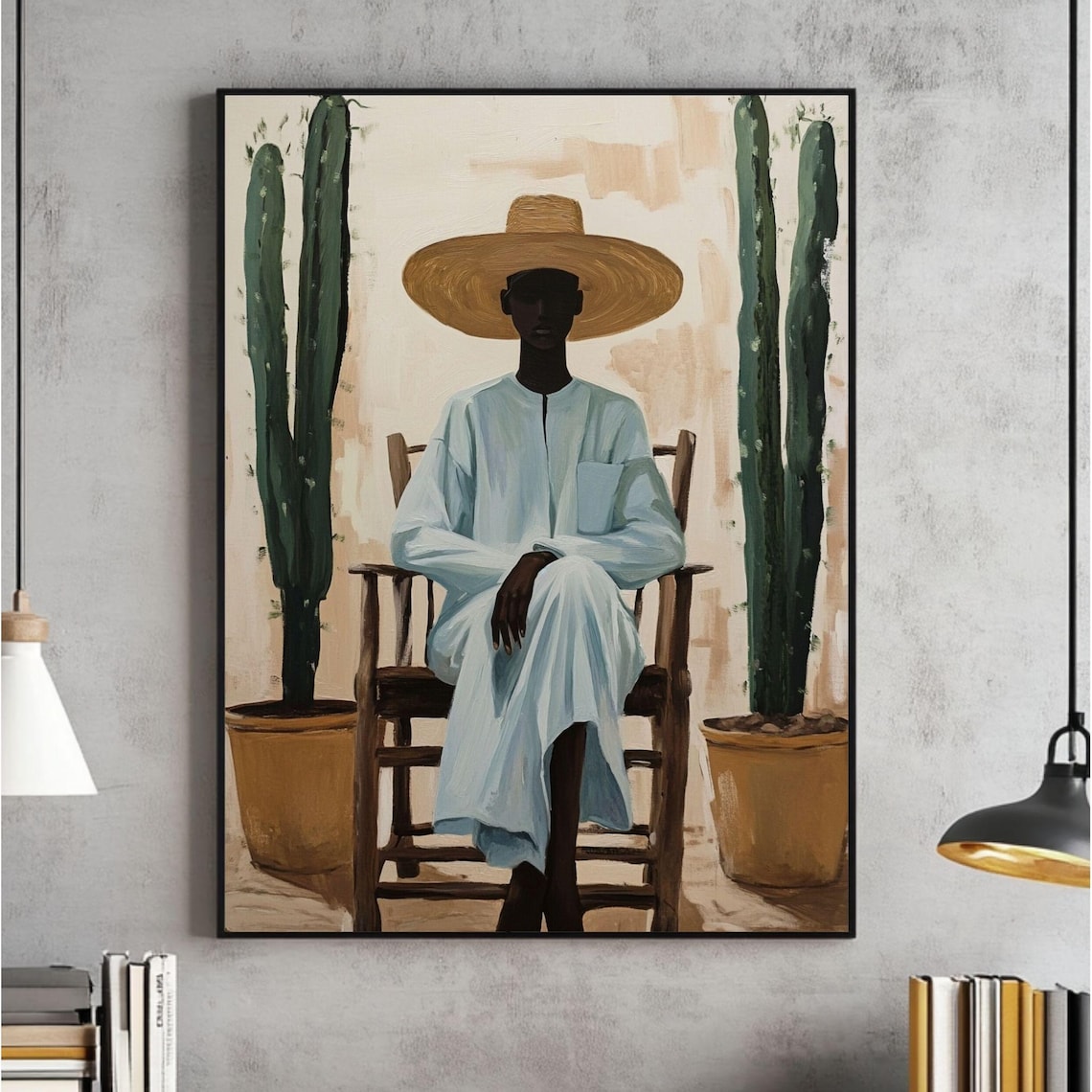 Minimalist African Desert Illustration Art Print