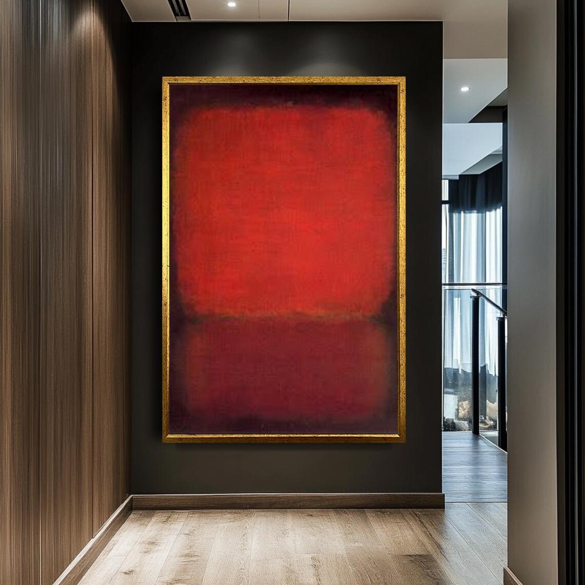 Rothko-Inspired Red Abstract Color Field Art Print - Image 5