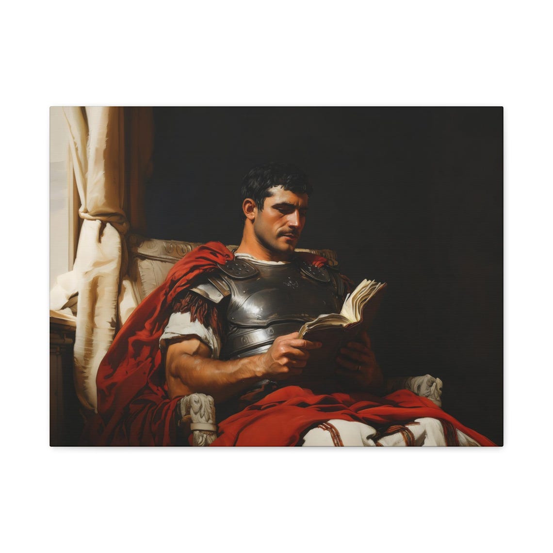 Reading Roman Maximalist Eclectic Victorian Print Bold Altered Book Library Portrait Fantasy Fun Colorful Renaissance Rustic Art - Image 2