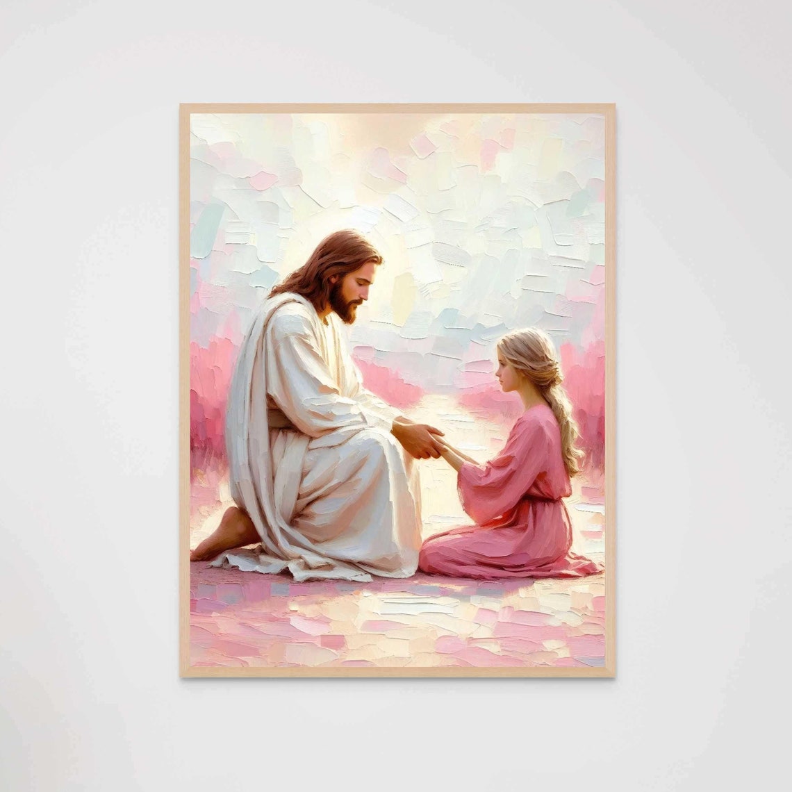 Friends Forever Christian Art Jesus And Girl Picture Of Christ Lds Painting Bible Print Jesus With Kids Jesus Wall Art Religious Art