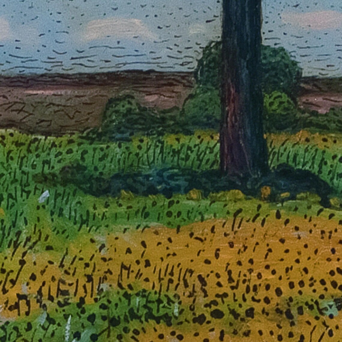 Tree In Meadow Landscape, Vintage Farmhouse Art Print - Image 3