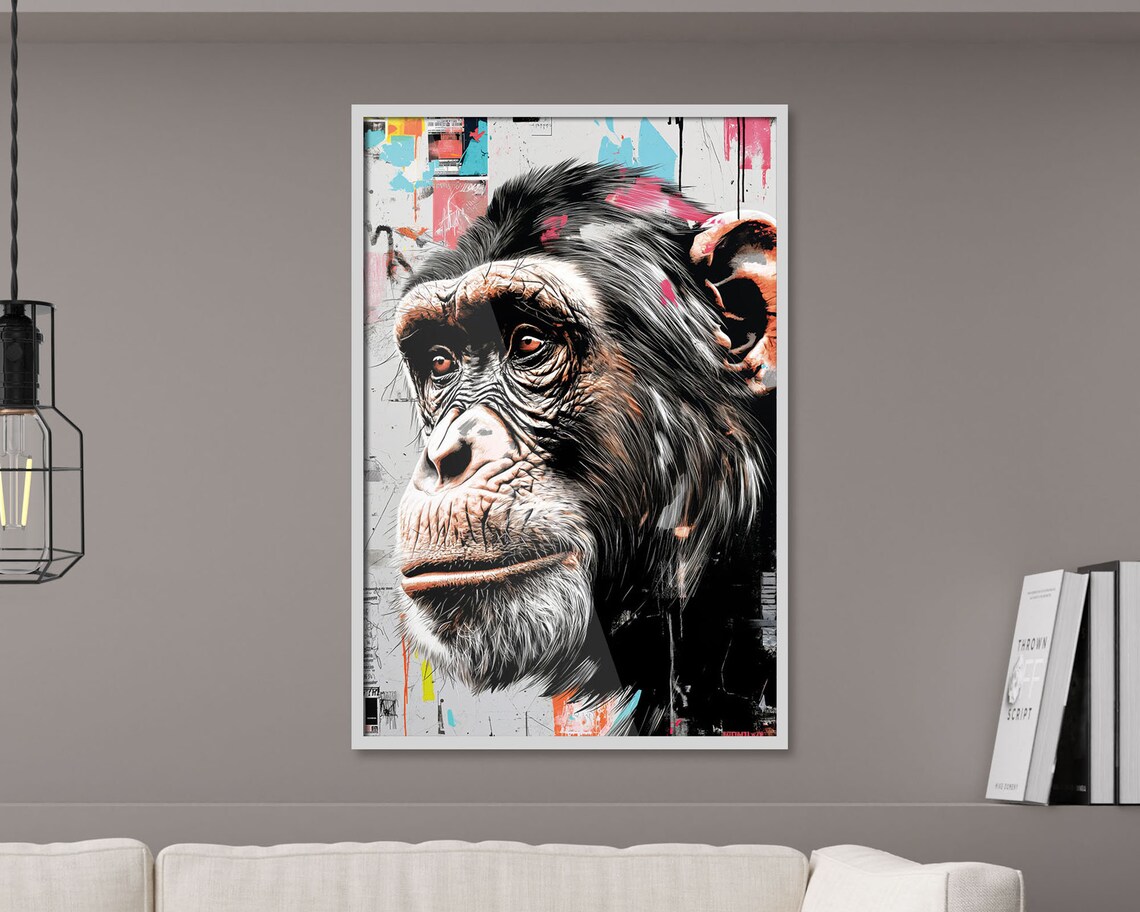 Graffiti Ape, Urban Style Abstract Illustration