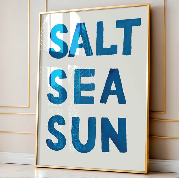 Beachy Wall Art Coastal Cowgirl Retro Print Light Blue Surf Wall Art Preppy Beachy Room Aesthetic Blue Ocean Wall Art Coastal Print