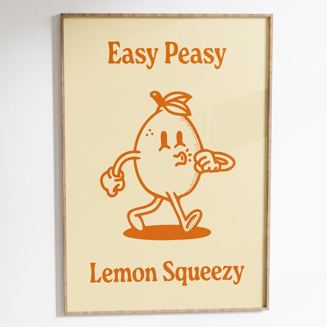 Easy Peasy Lemon Squeezy Retro Character Art Print