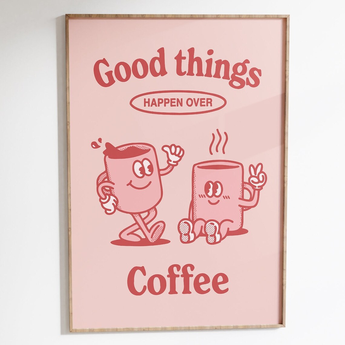 Kitchen Quote Print, Retro Drink Wall Art