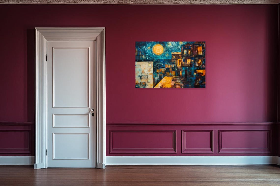 Starry Night Inspired Art Beautiful Home Decor Wall Art With Vibrant Swirls And Rich Textures - Image 3