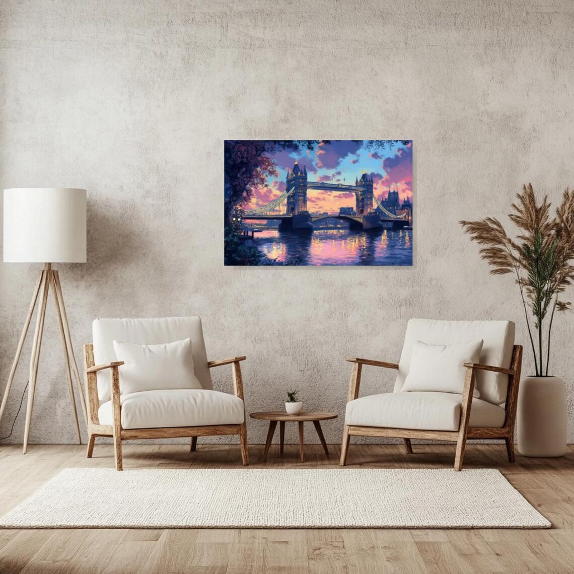 Tower Bridge, Impressionist Style Wall Art Print - Image 2