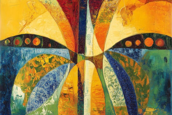 Abstract Print Inspired By Matisse With Bold Colors And Dynamic Shapes Perfect For Home Decor And Wall Art
