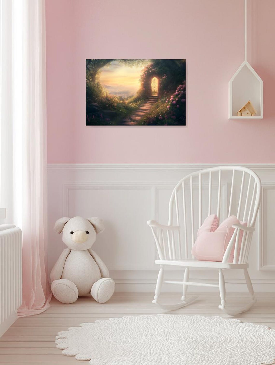 Fairy Tale Garden Pathway Glowing Archway Enchanted Magic Poster - Image 3
