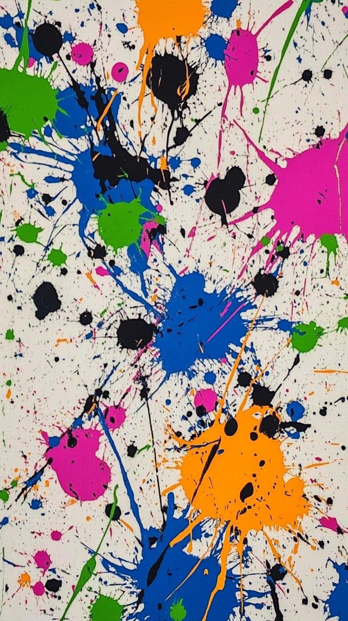 Jackson Pollock Style Abstract Color Explosion