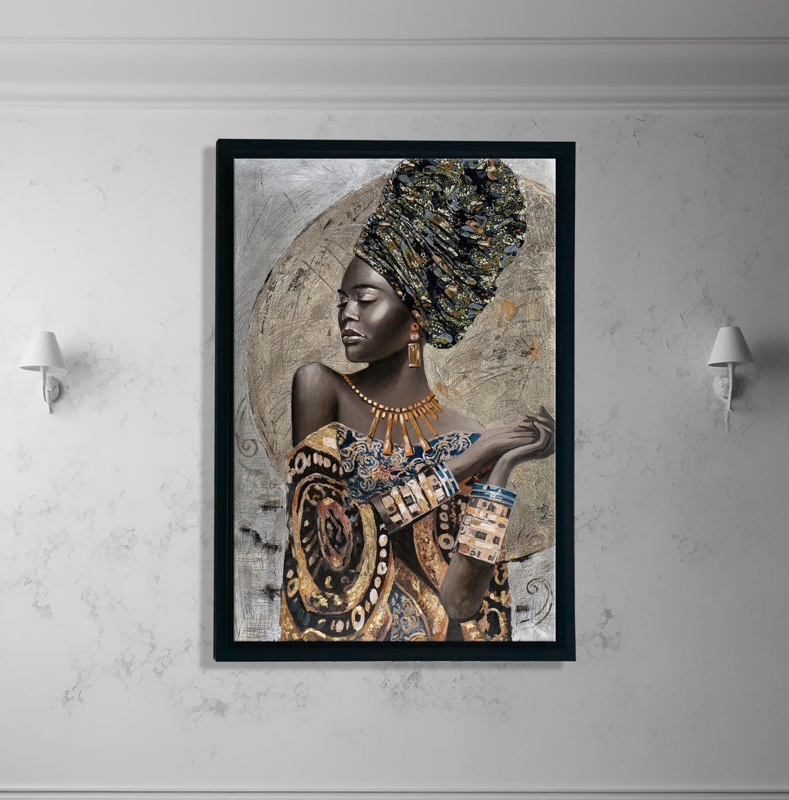 African Woman With Turban, Ethnic Fashion Art