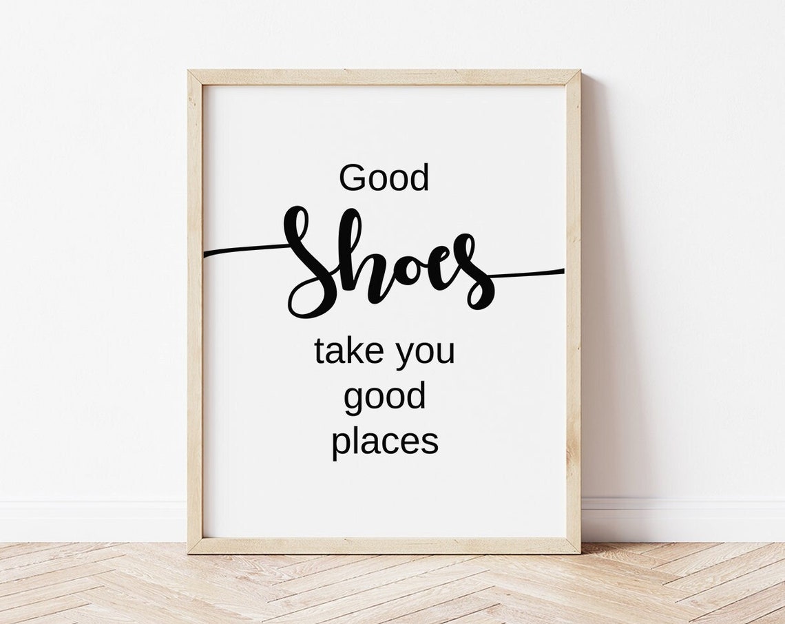 Shoe Quotes Fashion Wall Art Shoes Wall Art Fashion Poster Girly Decor Bedroom Wall Art Shoe Lover Gift Shoe Poster