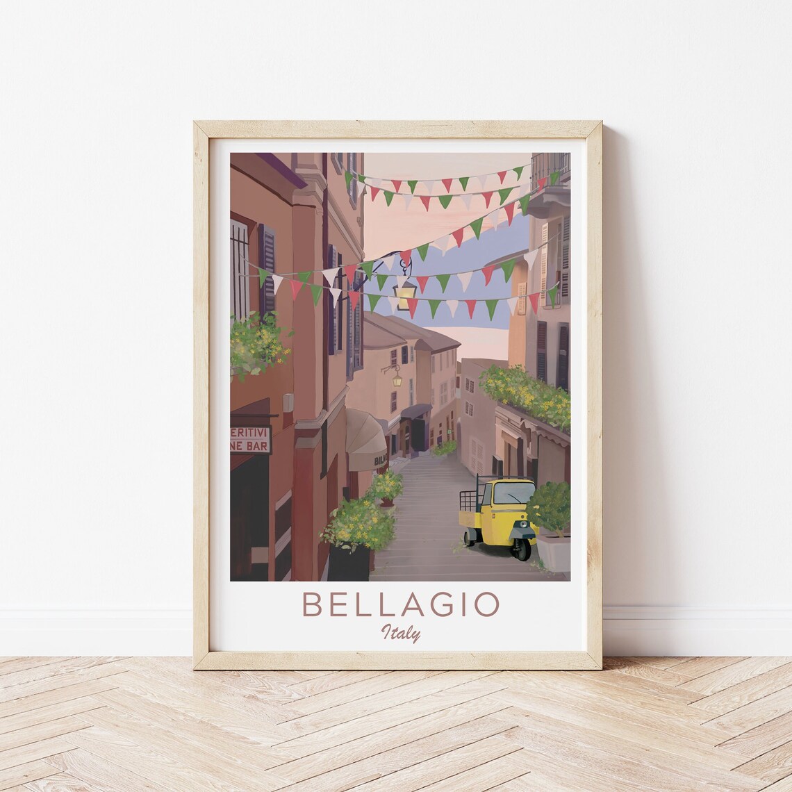 Italy Illustration Italy Illustration Lake Como Poster Italy Travel Art Italy Print Amalfi Coast Print Bellagio Lake Como Art - Image 2