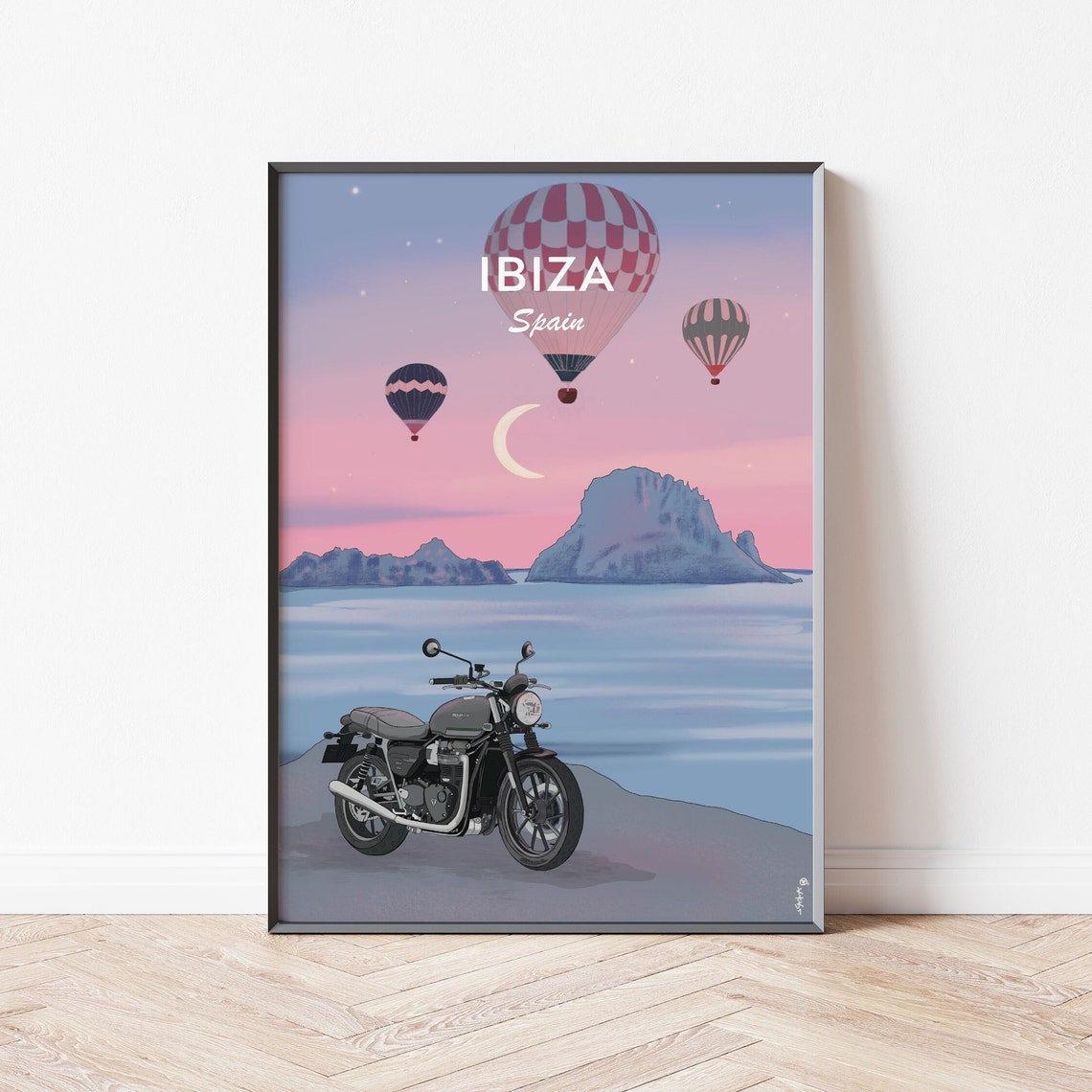Ibiza Travel Poster Ibiza Print Spain Travel Illustration Ibiza Spain Print Ibiza Illustration Ibiza Travel Print Spain Art Print - Image 3