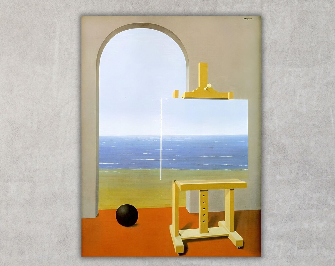 Rene Magritte The Human Condition Easel Seascape Surreal Painting Poster