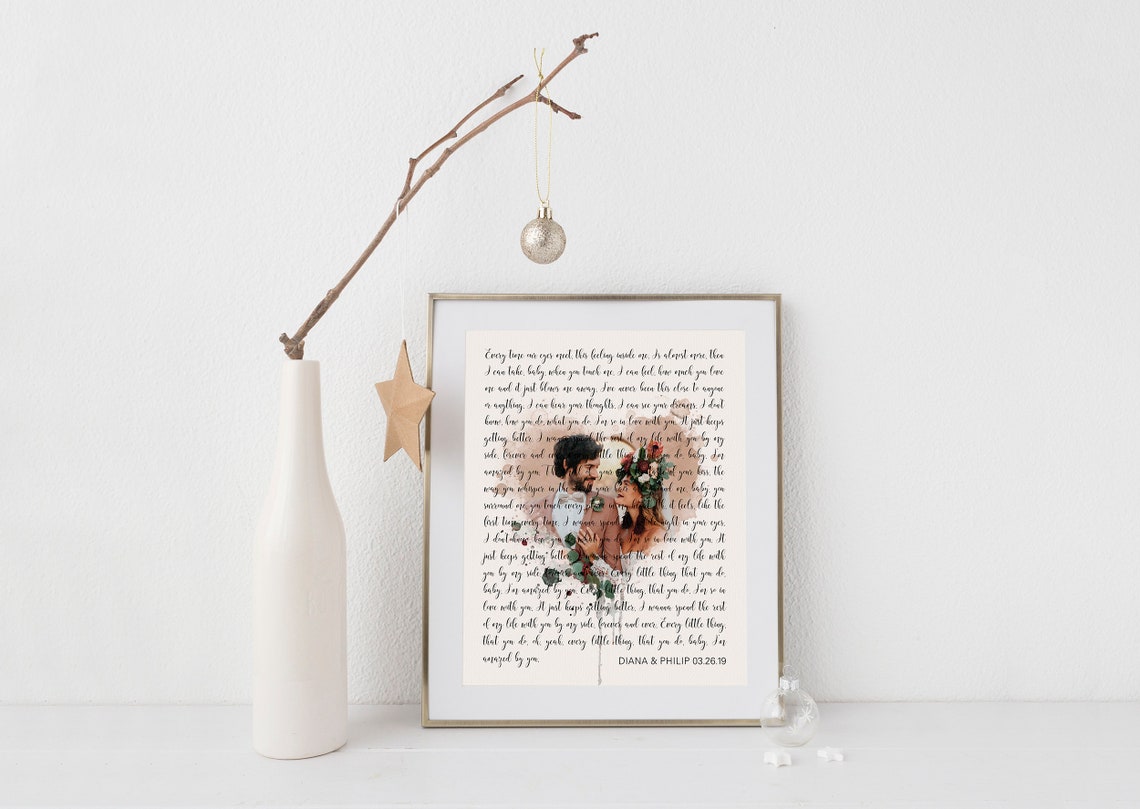 Amazed Lonestar Song Lyrics Wedding Photo Personalized Poster - Image 3