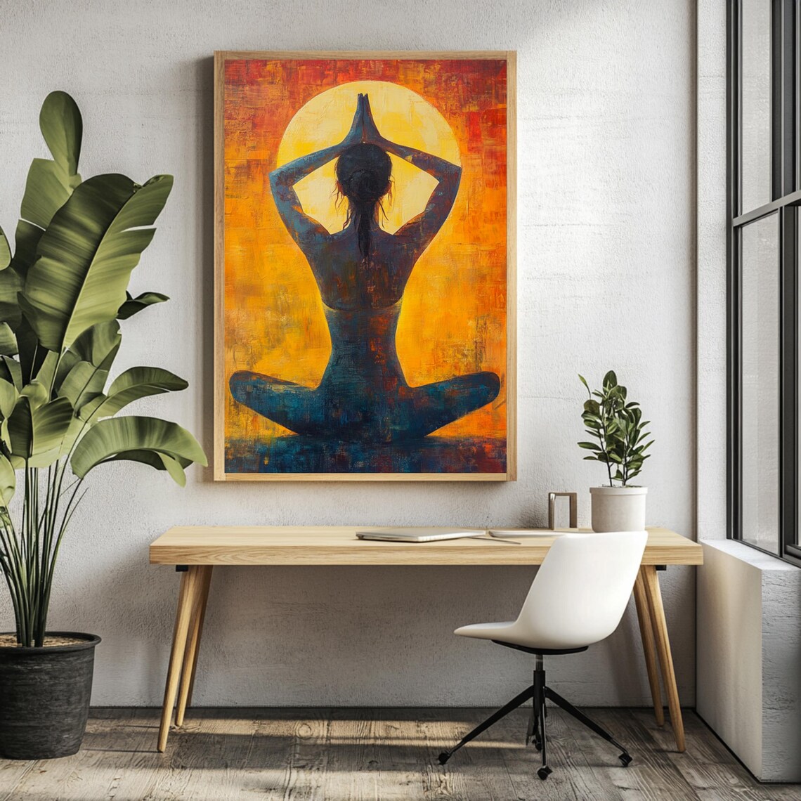 Yoga Woman, Spiritual Home Decor Art Print - Image 3