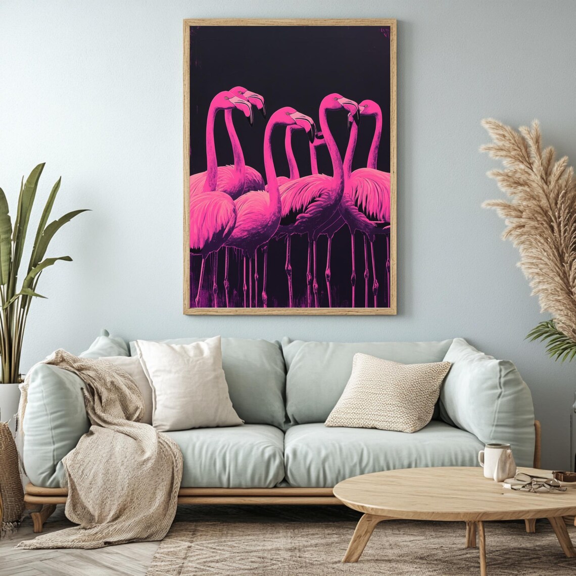 Hot Pink Flamingo Retro Pop Animal Print - Image 2