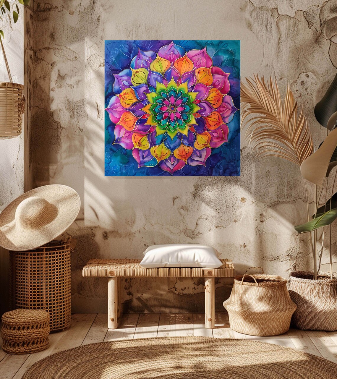 Watercolor Mandala Positivity Zen Spiritual Art - Image 2