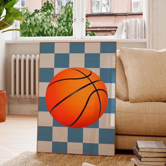 Basketball Wall Art Print Boy Room Teen Decor Gift For Him Kids Boys Bedroom Poster