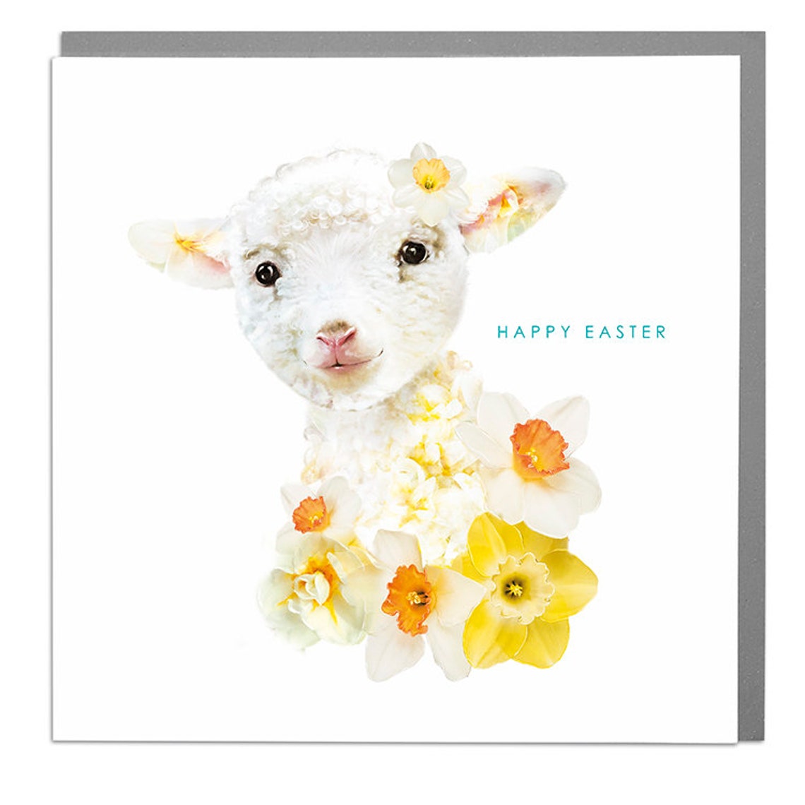Happy Easter Lamb Greeting Card