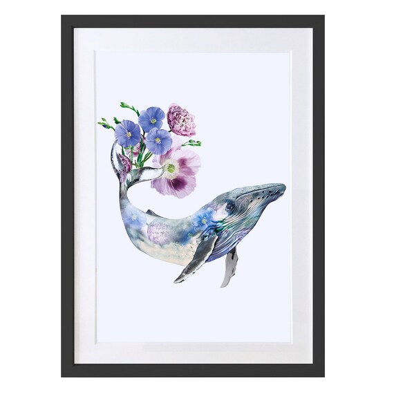 Humpback Whale Wildlife Art Print