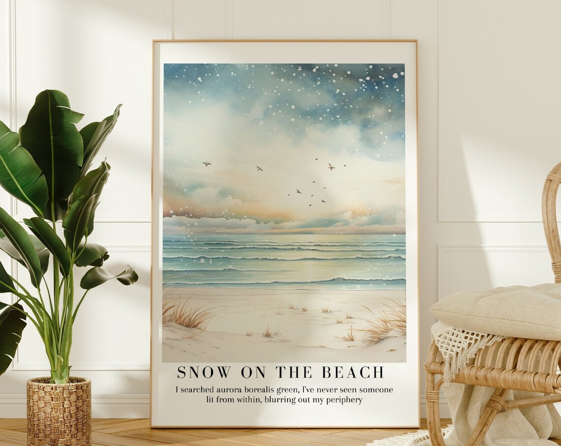 Snow On The Beach Midnights Album Art Print