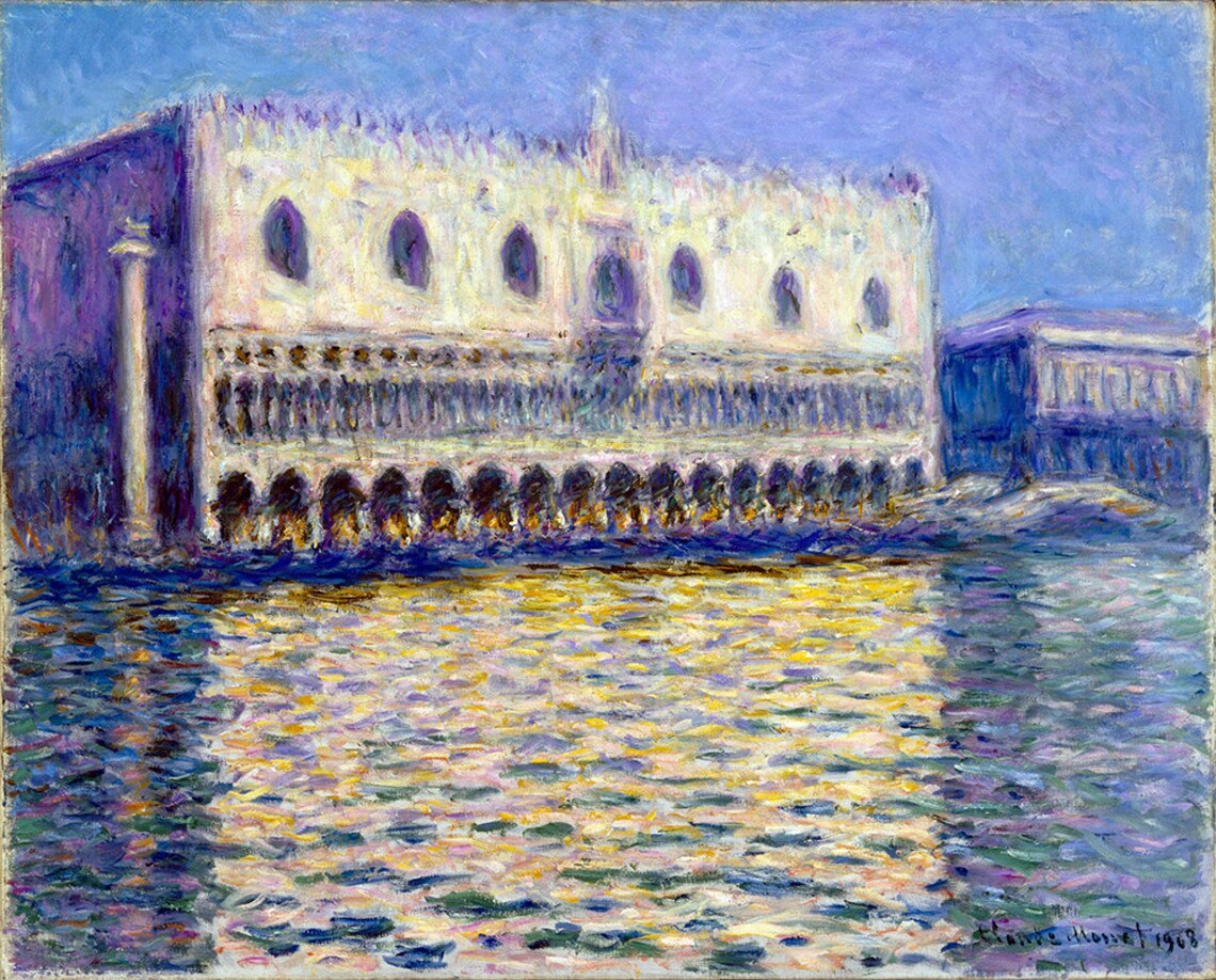 Claude Monet The Doges Palace Le Palais Ducal Fine Art Glice 1908 Sku 0163 - Image 2