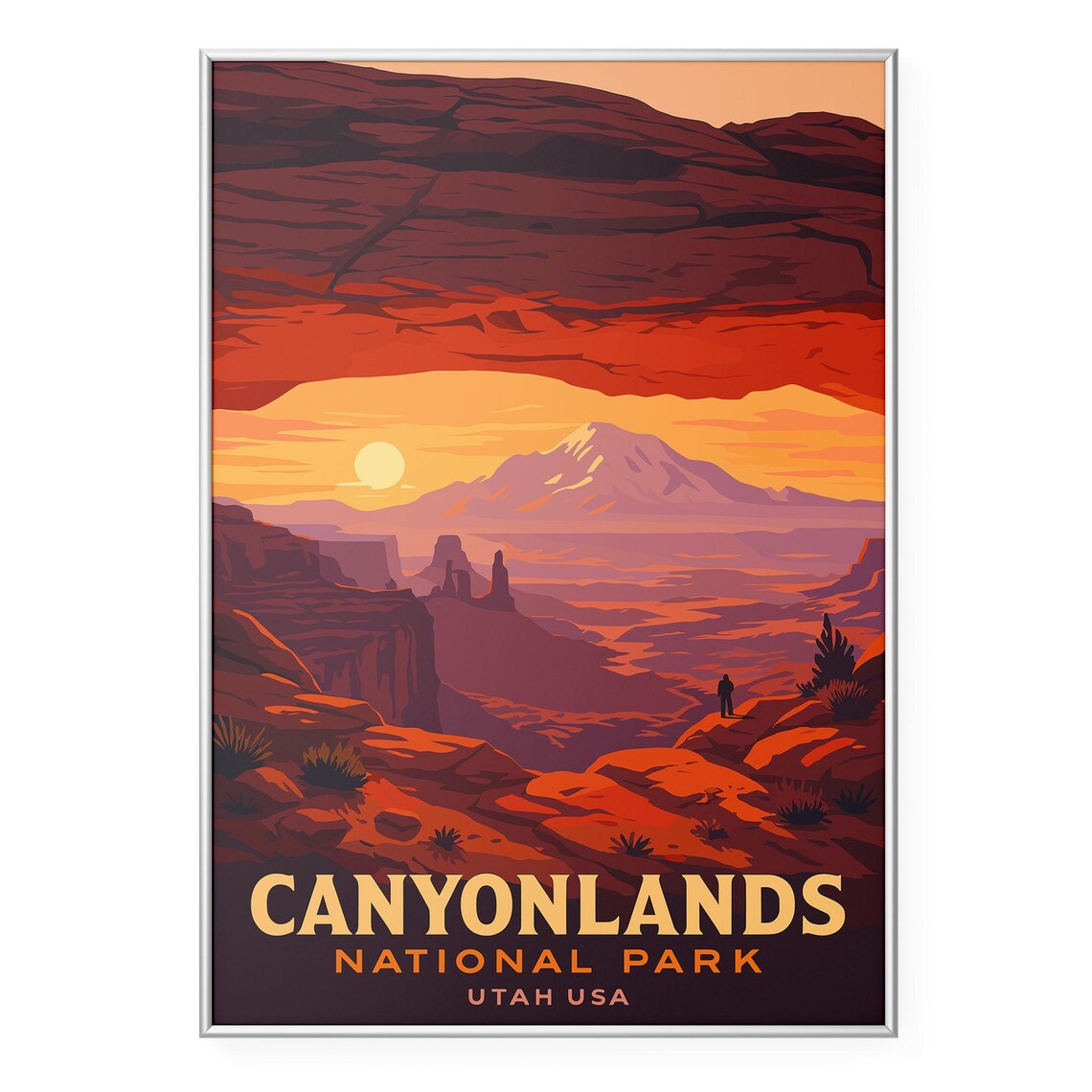 Canyonlands National Park Utah Desert Sunset Rock Arch Poster