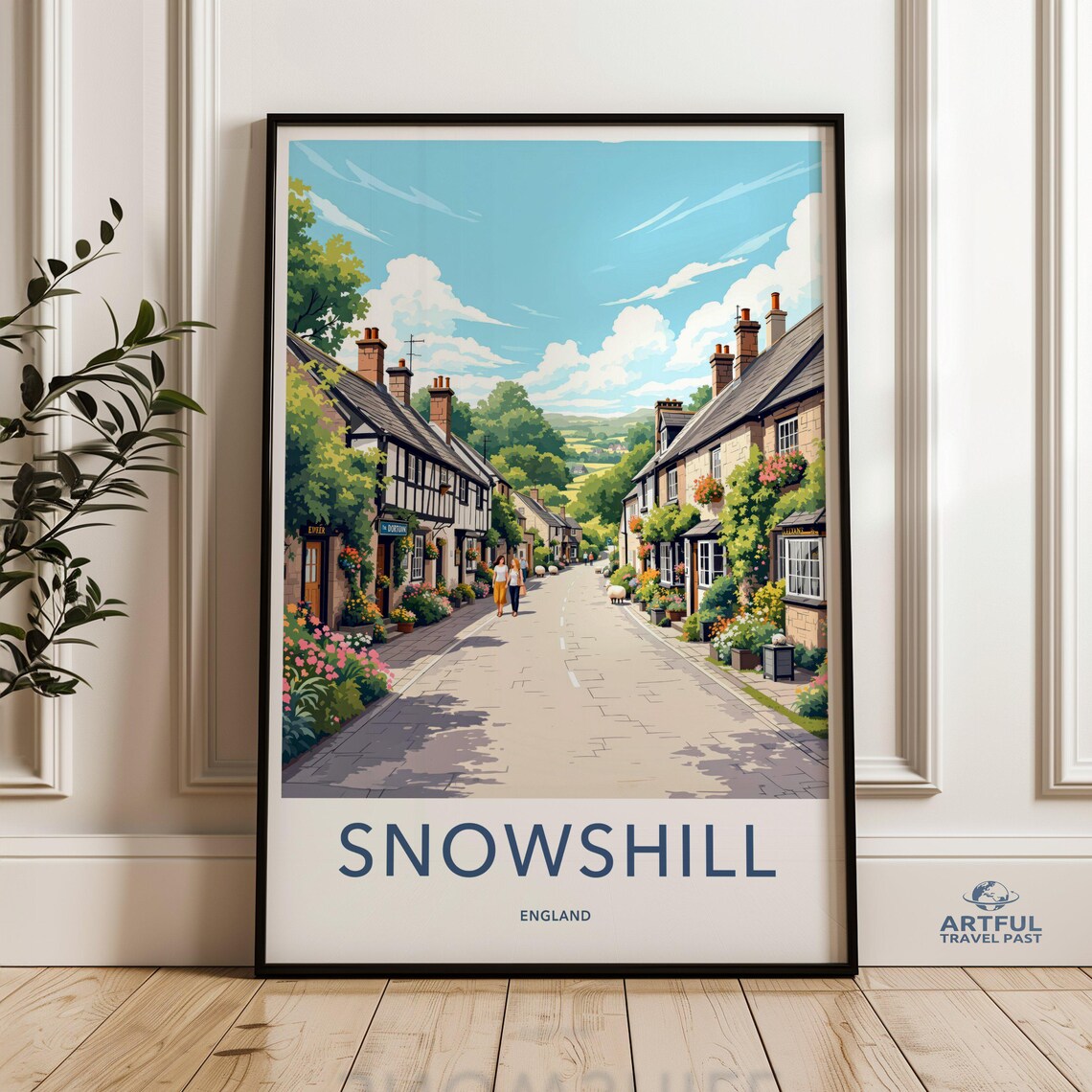 Snowshill England Cotswold Village Street Charming Travel Poster