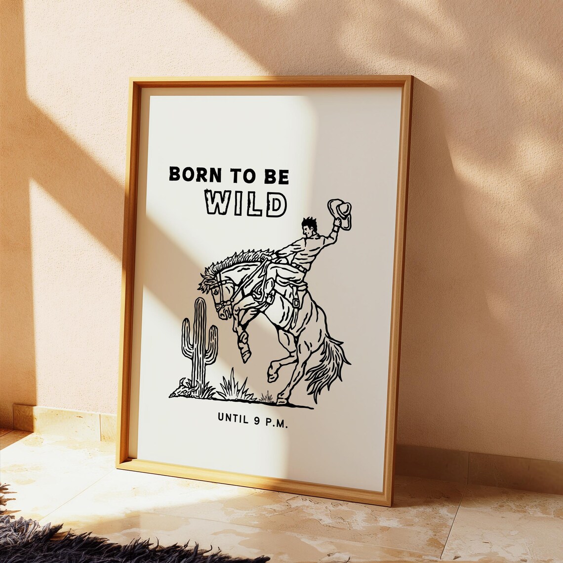Born To Be Wild Minimalist Western Horse Art - Image 2