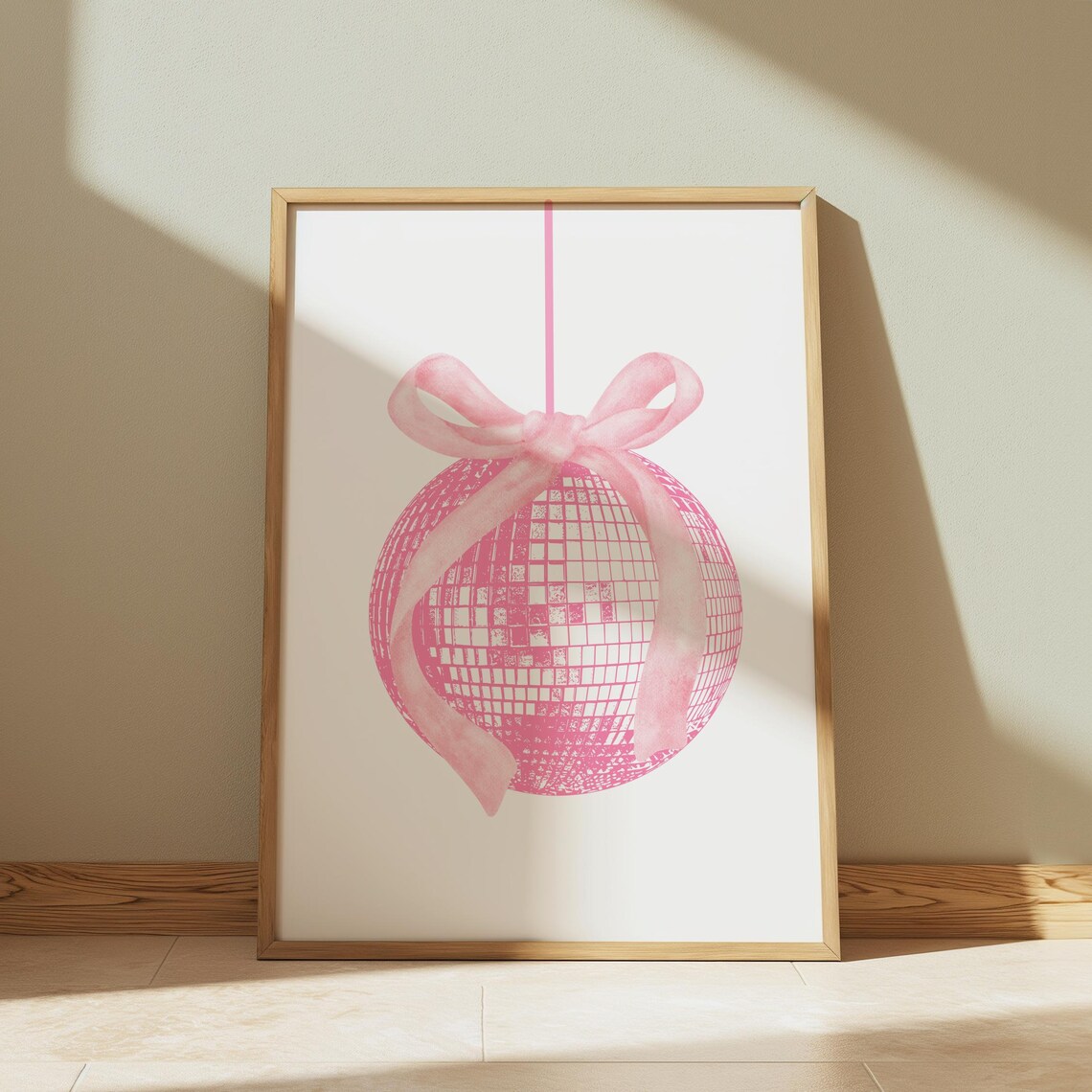 Pink Disco Ball Aesthetic Apartment Art Print - Image 3