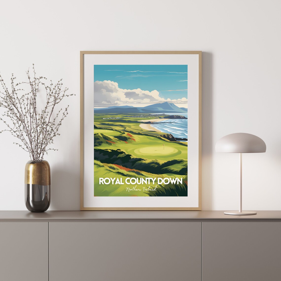 Royal County Down Travel Poster, Northern Ireland Golf - Image 2