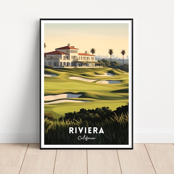 Riviera Country Club Poster Riviera Golf Course Riviera Golf Print Golf Course Print Golf Wall Art Golf Gift Idea Study Home Office