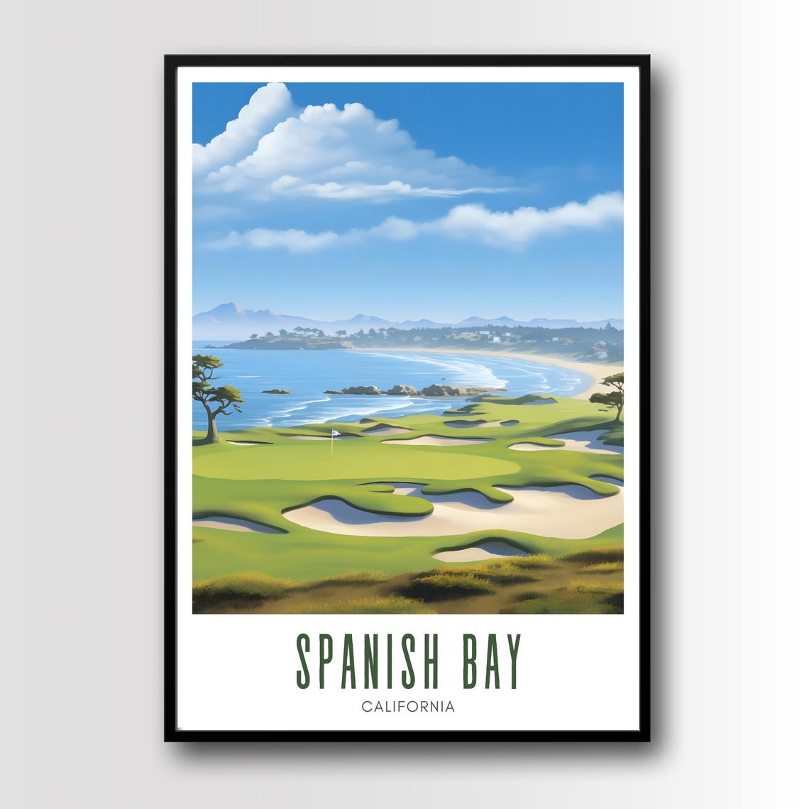 Spanish Bay California Golf Course Ocean View Links Sports Poster - Image 2