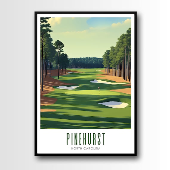 Pinehurst Poster Pinehurst Resort Golf Course Pinehurst Print Golf Course Print Pinehurst Resort Print Golf Gift Idea