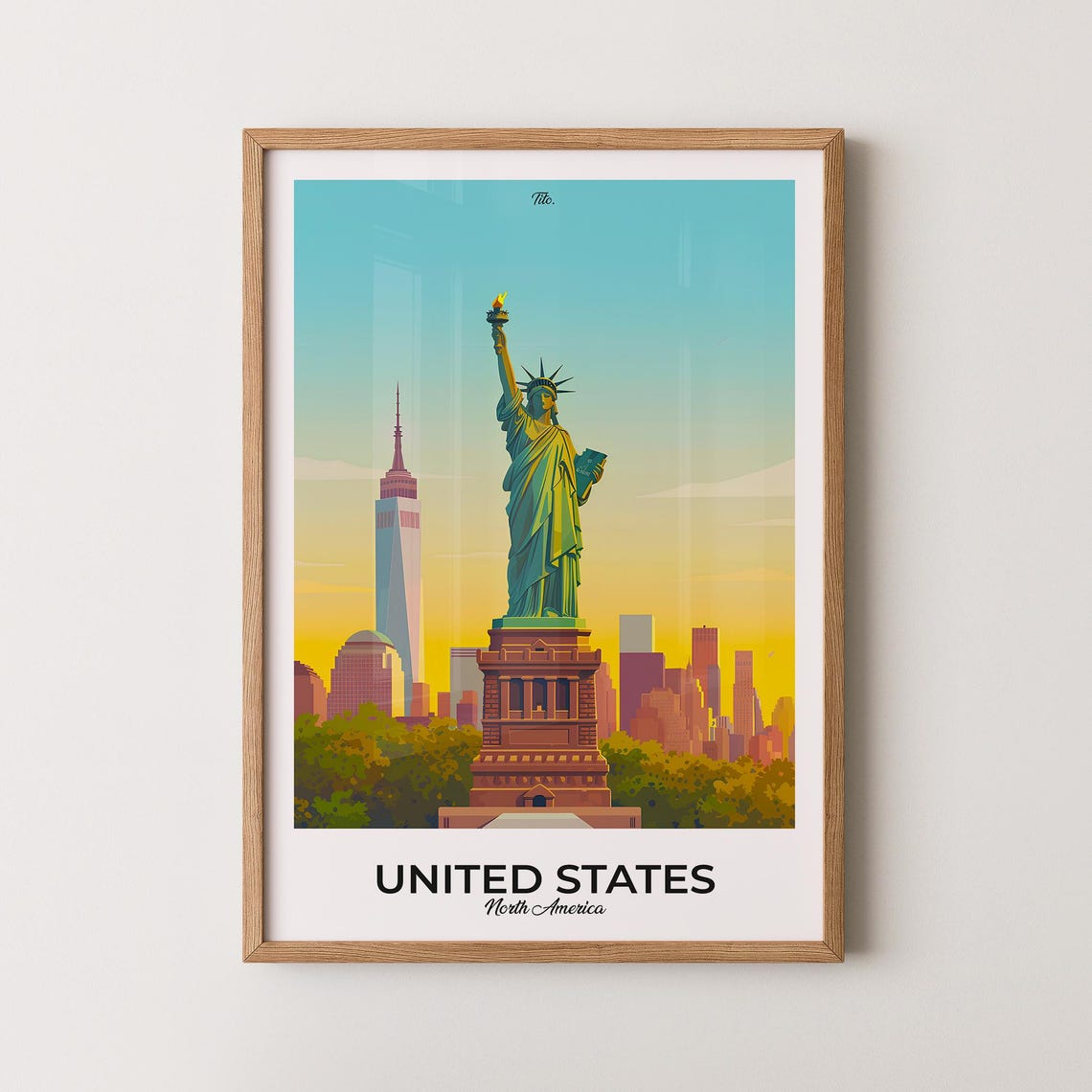 United States Poster United States Travel Poster United States Art Print United States Wall Art North America Poster Gift For Travelers