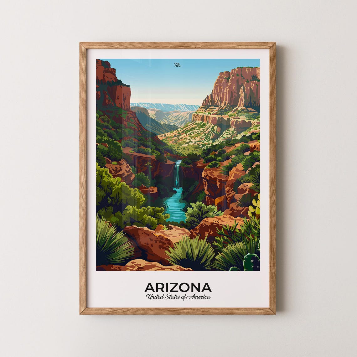 Arizona Poster Arizona Travel Poster Arizona Art Print Arizona Wall Art Usa Poster Gift For Travelers