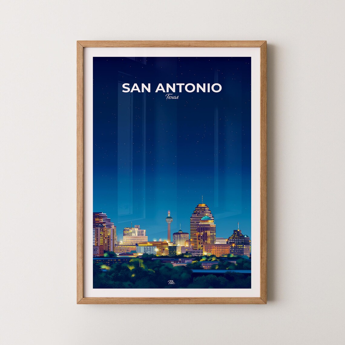 San Antonio Poster San Antonio Travel Poster San Antonio Art Print San Antonio Wall Art Texas Poster Gift For Travelers